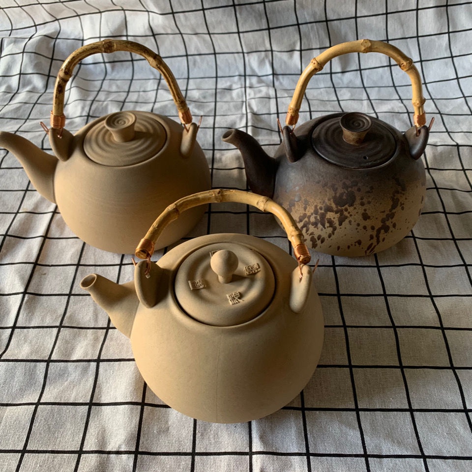 快速出貨 粗陶養生煮茶壺 陶瓷燒水壺 泡茶壺 耐熱煮茶器茶具電陶茶爐專用陶壺