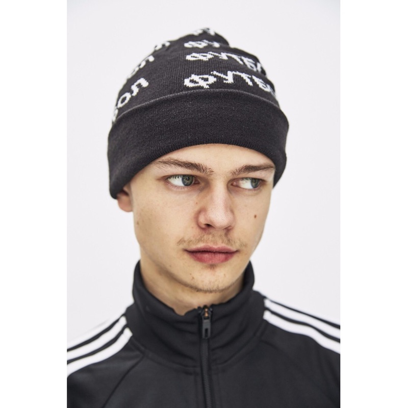 Gosha rubchinskiy x adidas beanie黑話語毛帽dsm購入🇯🇵🇷🇺 | 蝦皮購物