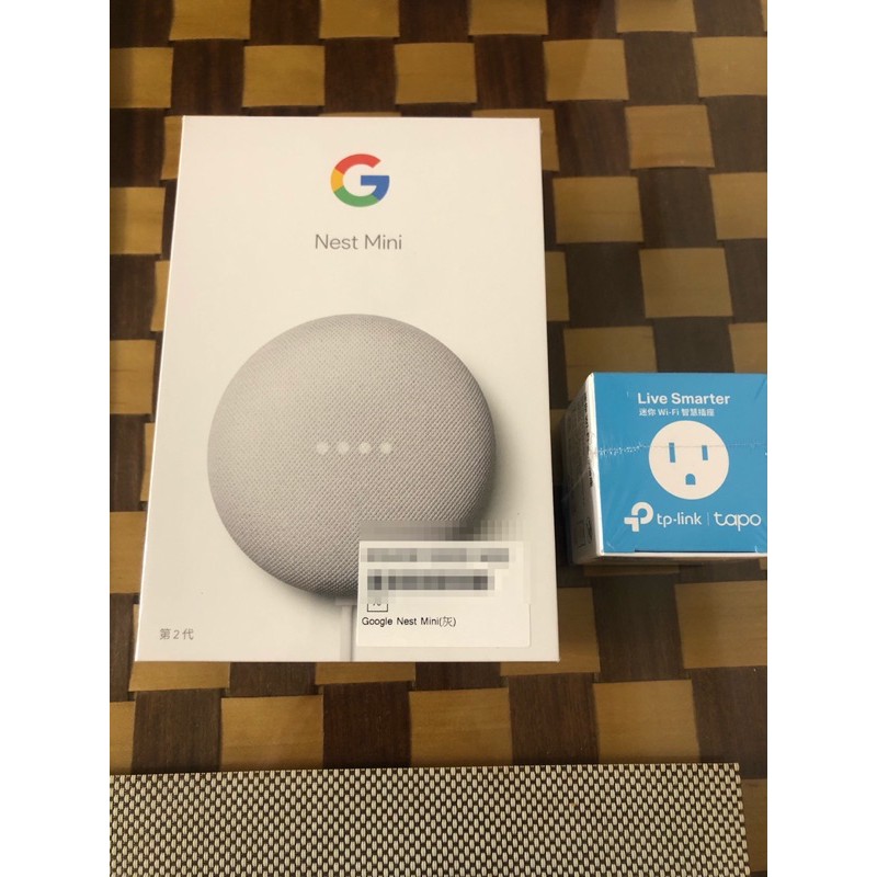 全新Google Nest Mini第2代（灰）+tapo P100迷你Wi-Fi智慧插座