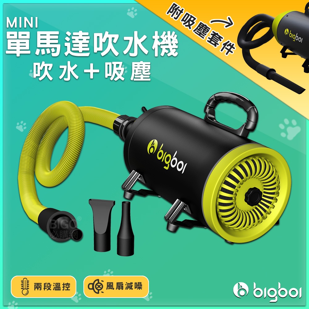 bigboi『單馬達MINI吹水機 (附吸塵配件)』 吹風機 吹水機 單馬達吹風機 吹水吸塵兩用 居家清潔 吸塵器