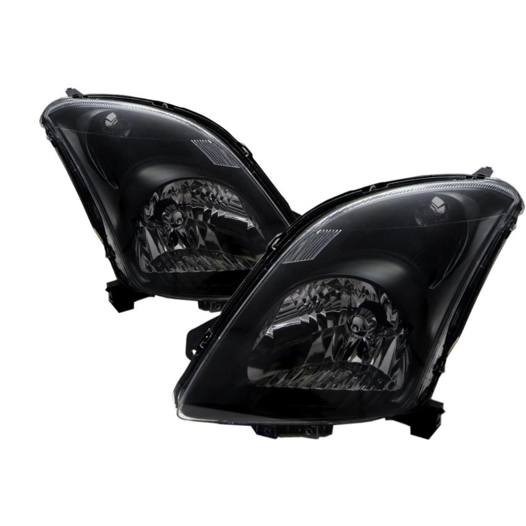 卡嗶車燈 適用 鈴木 Suzuki Swift 第二代 2004-2010 晶鑽大燈 電鍍 黑色