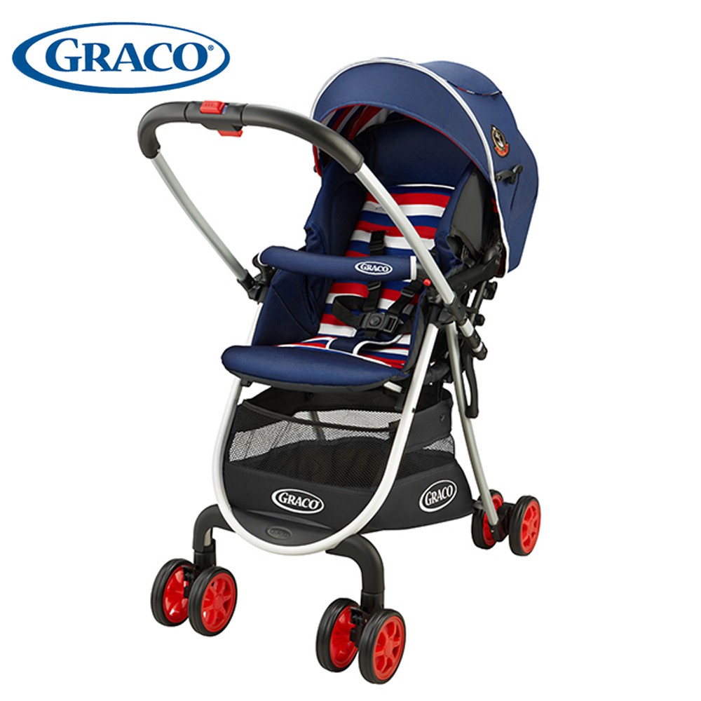 二手 Graco超輕量型雙向嬰幼兒手推車-城市漫遊Ｒ挑高版CitiLite R UP(鋼琴餅乾 )送DIONO收納掛袋