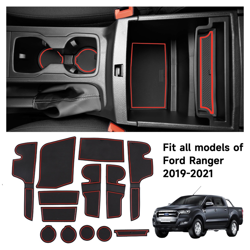適用於Ford 福特 Ranger 2019 2020 門槽墊儲物墊 水杯墊 內飾改裝飾配件車用品