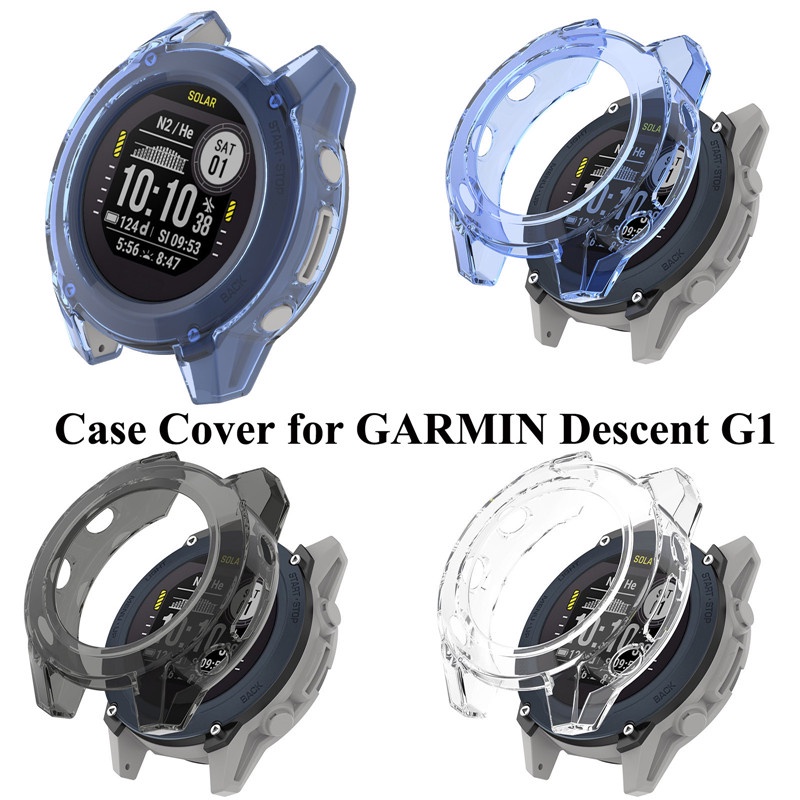適用於佳明Garmin Descent G1手錶保護殼 透色保護套 軟水晶透明TPU保護套 防刮花防摔錶殼