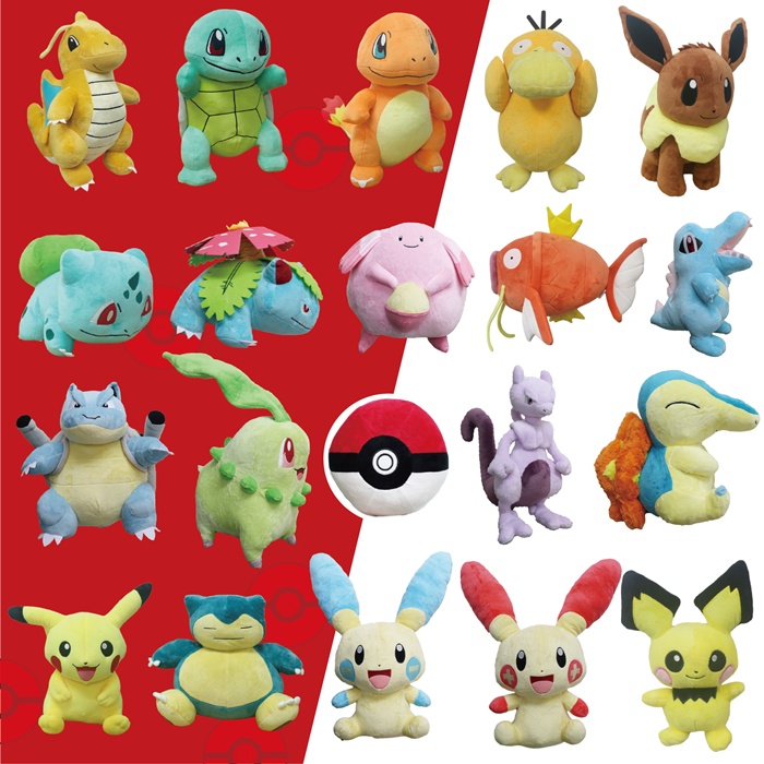 正版寶可夢娃娃 玩偶 神奇寶貝娃娃 妙蛙種子 小火龍 傑尼龜 皮卡丘 伊布 耿鬼 卡比獸 快龍 吉利蛋 超夢 水箭龜