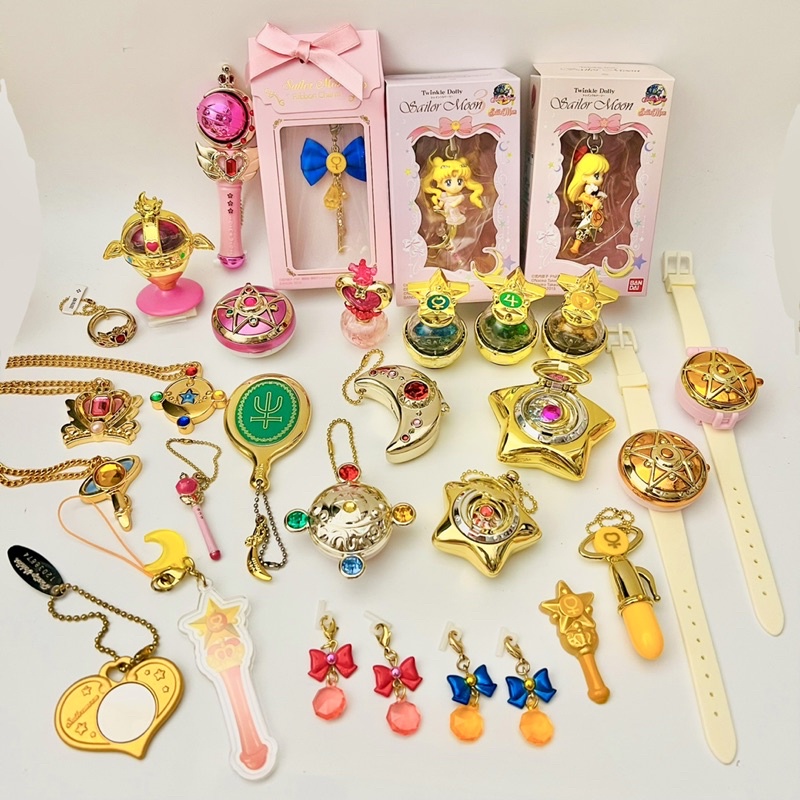日本購回 美少女戰士 絕版 扭蛋 吊飾 糖果盒 變身器 鑰匙圈 手錶 護唇膏 食玩 飾品盒