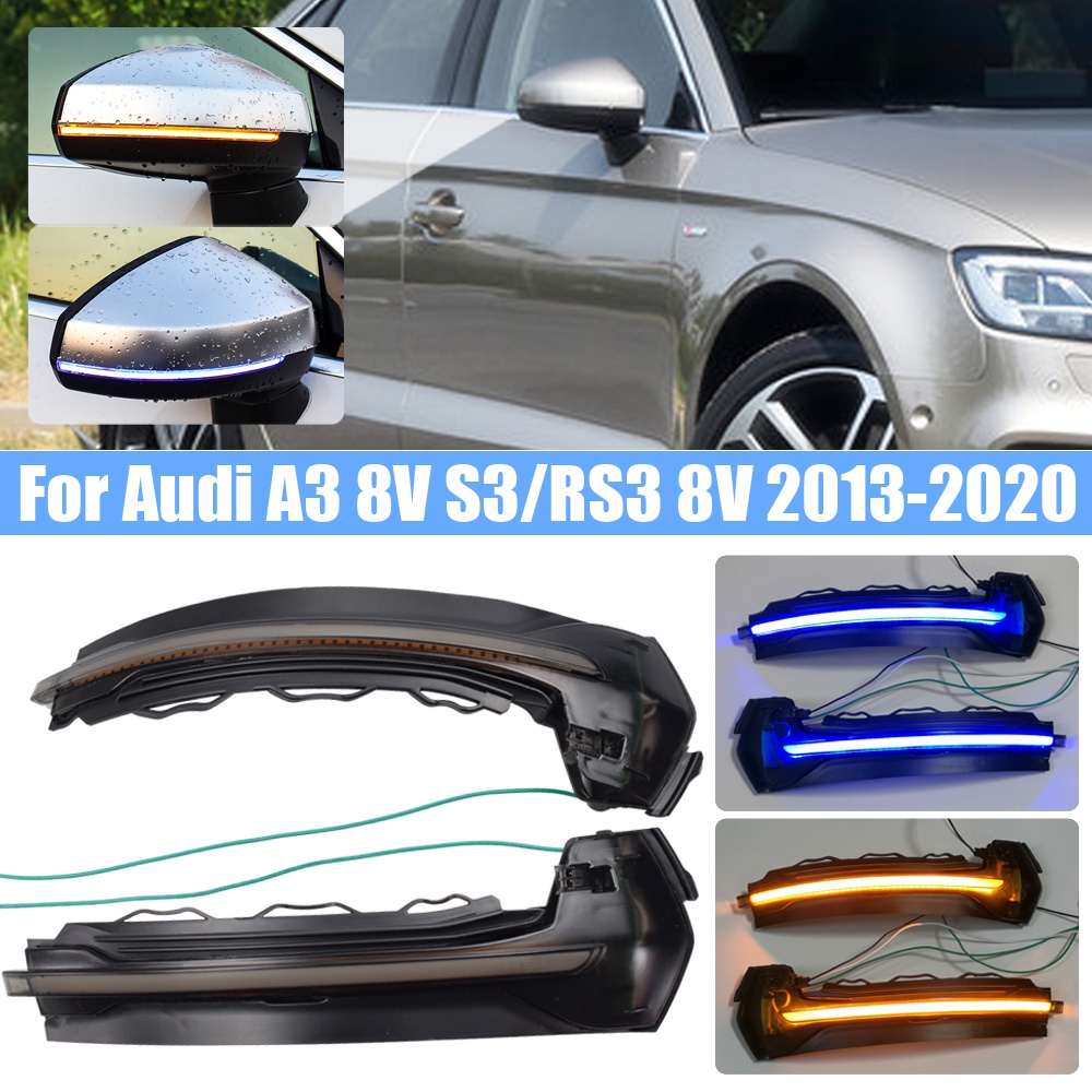 適用於 Audi A3 8V 2013-2018 S3 / RS3 8V 2013-2020 流動的水閃爍器的側鏡閃光燈