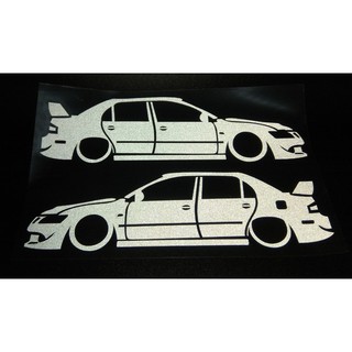 台灣 現貨 三菱 GB global lancer EVO9 反光 貼紙 EVOLUTION 側身貼 evo 汽車 改裝
