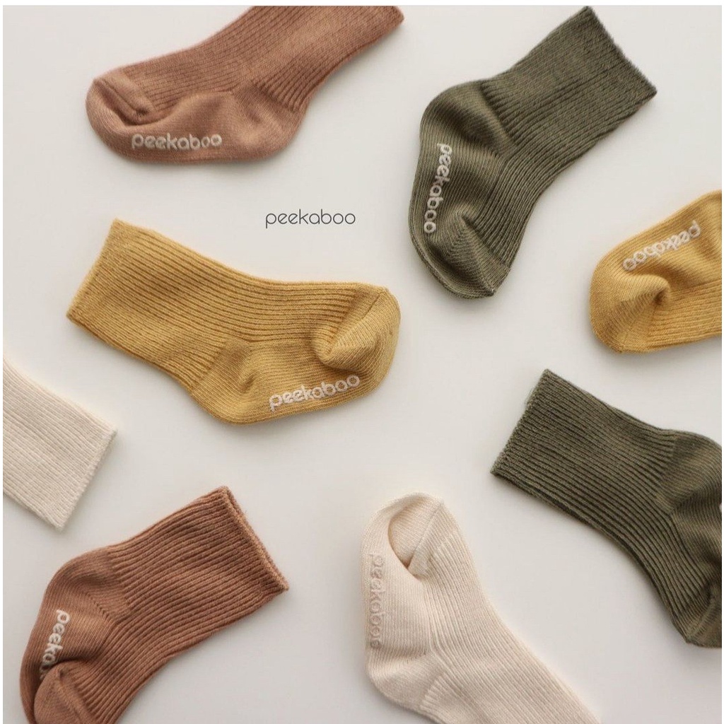 現貨24h發貨- Peekaboo 防滑純棉百搭襪組- 正韓童裝- 韓國製造- 悠兒貝思| 蝦皮購物