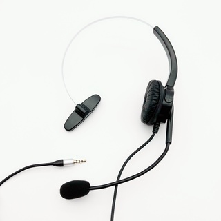 3.5mm音源線耳麥 單耳耳機麥克風 視訊電話會議耳機麥克風 頭戴式耳機麥克風 平板手機電腦可用 話務員