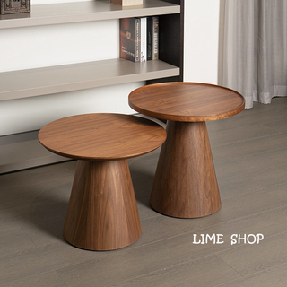 『LIME』日式實木茶几 蘑菇造型茶几組合 家用臥室床頭沙發邊幾 圓形小茶几 矮桌 邊桌 小圓桌