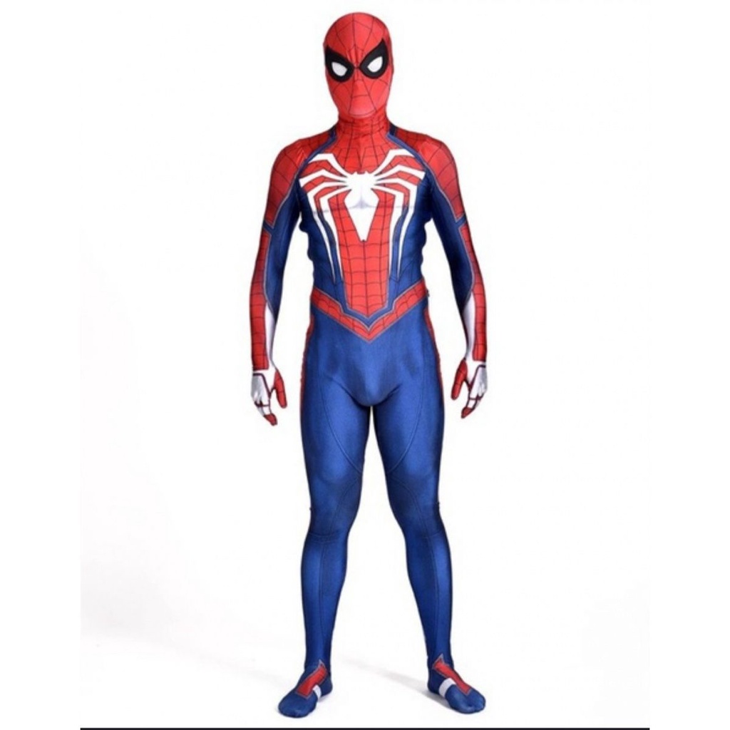 cosplay外貿爆款PS4白內戰蜘蛛人緊身衣Cosplay萬聖節派對表演服裝Zentai 童心童趣動漫