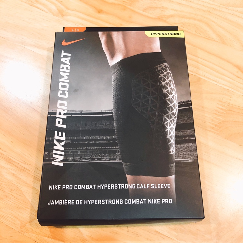 全新未下水 Nike 耐吉 Pro Combat 小腿護套 L size 黑色 NMS300001