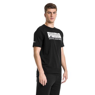 Puma Athletics Graphic 字體LOGO 短TEE 黑【 Watch On-line Store】