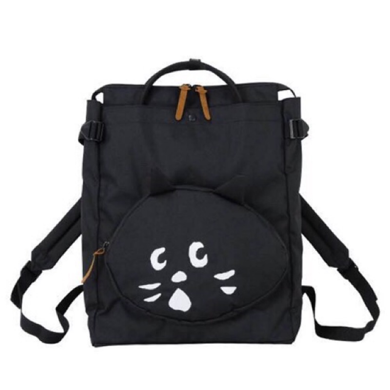【停售】Ne-net 黑貓後背包 電腦包 驚訝貓 nenet ne net 書包 大容量 旅行背包 情侶包