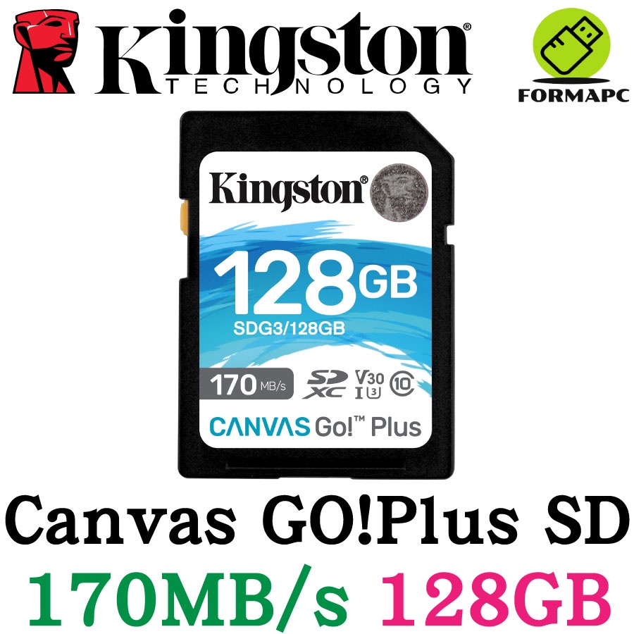 Kingston 金士頓 Canvas Go!Plus SD SDXC 128G 128GB 高速記憶卡 SDG3