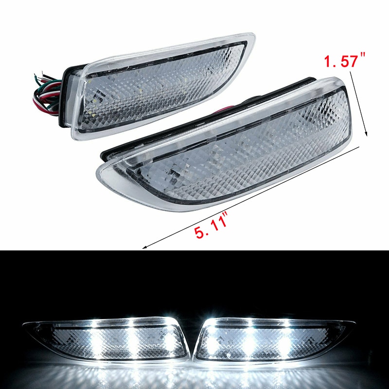 汽車 LED 反射燈後保險槓尾行車停止信號剎車燈適用於豐田卡羅拉 2011-2013 1 對