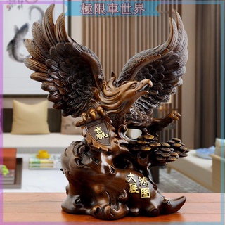 風水擺件 開運 招財 藝術擺件 聚寶盆鷹擺件大展宏圖大鵬展翅辦公室桌面擺件書房客廳玄關擺設開業禮品
