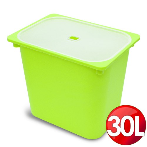 WallyFun 屋麗坊 亮彩儲物收納盒30L (綠)--清倉品7折價