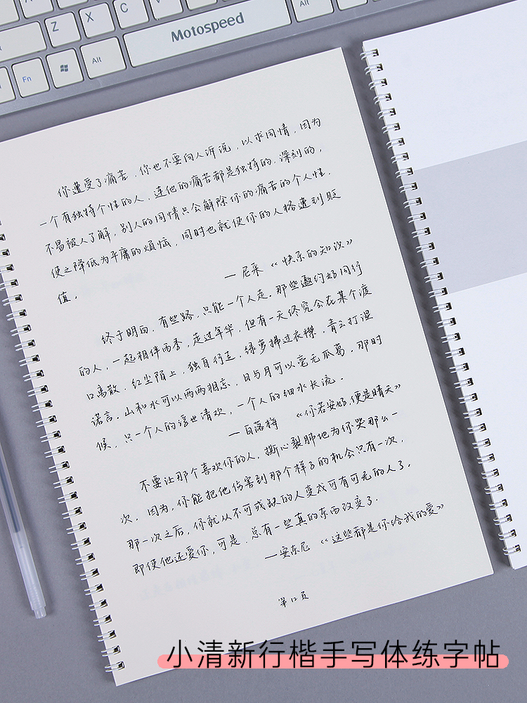 【NamiGo!】藝文手寫字體硬筆練字帖成人行楷行書速成男女生大學生初學者反覆使用可愛清新漂亮練字本鋼筆古風臨摹