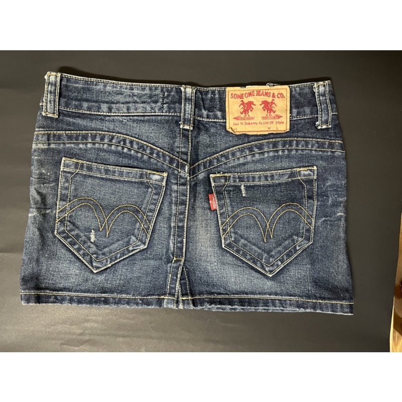 復古牛仔短裙 Someone Jeans