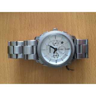 【FOSSIL】機器戰警三眼計時腕錶(銀 FS4663)