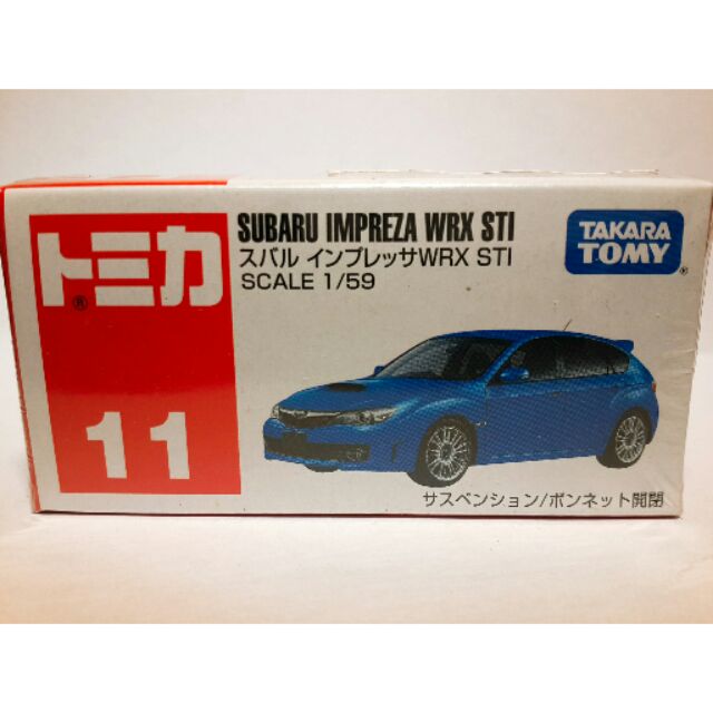 TOMICA 多美小車合金車 絕版 NO.11 Subaru Impreza WRX STI