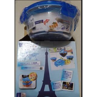 【法國樂美雅】 PURE BOX氣閥玻璃 圓型 保鮮盒420ML Luminance 樂美雅 玻璃保鮮盒
