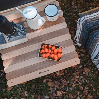Outdoor Living 木工榫接式方桌-雙色 ｜居家 、戶外、露營、野餐、收納、家具
