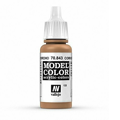 Acrylicos Vallejo AV水漆 模型色彩 Model Color 133 70843 軟木褐色 17ml