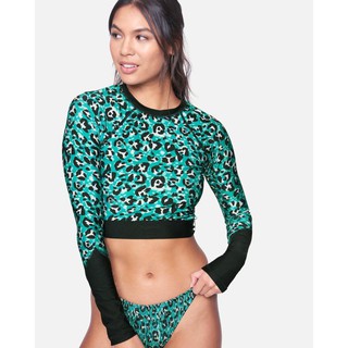 HURLEY｜女Wild Cat Cropped Tie Rashguard 防磨衣長袖