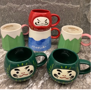 日本星巴克 starbucks限定 限量富士山馬克杯 限量達摩馬克杯 實拍 最後出清優惠