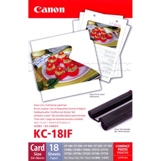 好朋友 Canon 2x3相片貼紙(全幅)含墨盒*18張( KC-18IF )公司貨