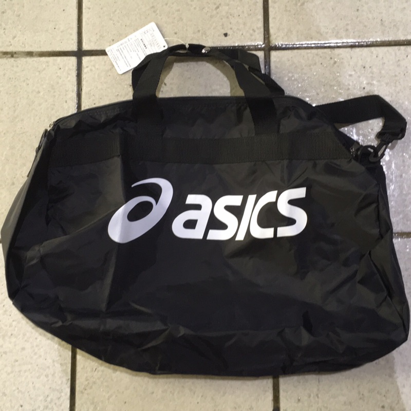 全新含運加贈防水袋 Asics 亞瑟士 收納式圓筒包 行李袋贈運動防水漂流包 白色 全新