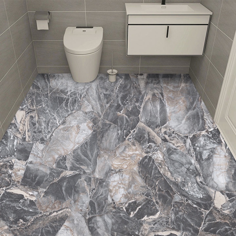 加厚pvc地板貼紙防滑自粘防水牆面裝飾浴室廚房瓷磚地板壁紙