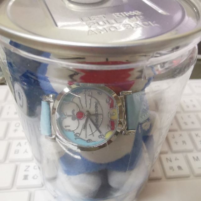 全新收藏多年Doraemon哆啦a夢手錶需自行更換電池（易開罐拉環未拉開）