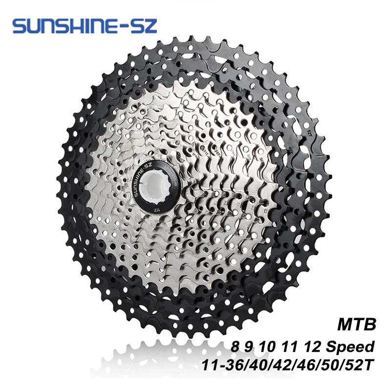 Sunshine Cassette 10/11/12 速自行車飛輪鏈輪山地自行車飛輪 40T 42T 46T 50T 5