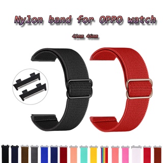 Oppo watch 41mm 46mm尼龍編織錶帶,用於oppo智能手錶手鍊配件