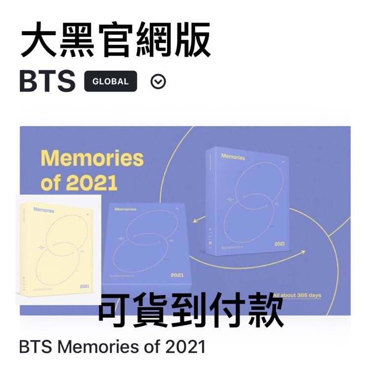 KH🚄 大黑官網版 BTS 防彈少年團MEMORIES OF 2021 回憶錄 DVD 藍光 數位碼 DVD