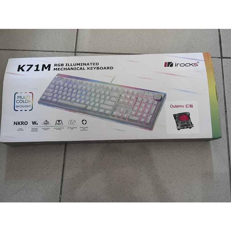 irocks K71M RGB鍵盤（紅軸）