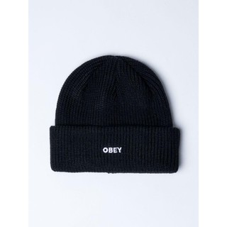 【Geometry】OBEY Future Beanie 刺繡 logo 毛帽 黑色 針織毛帽 針織 保暖 帽
