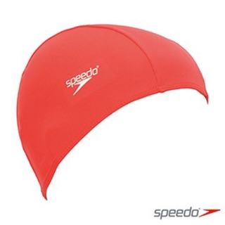 芭比游泳👣SPEEDO成人尼龍泳帽-紅