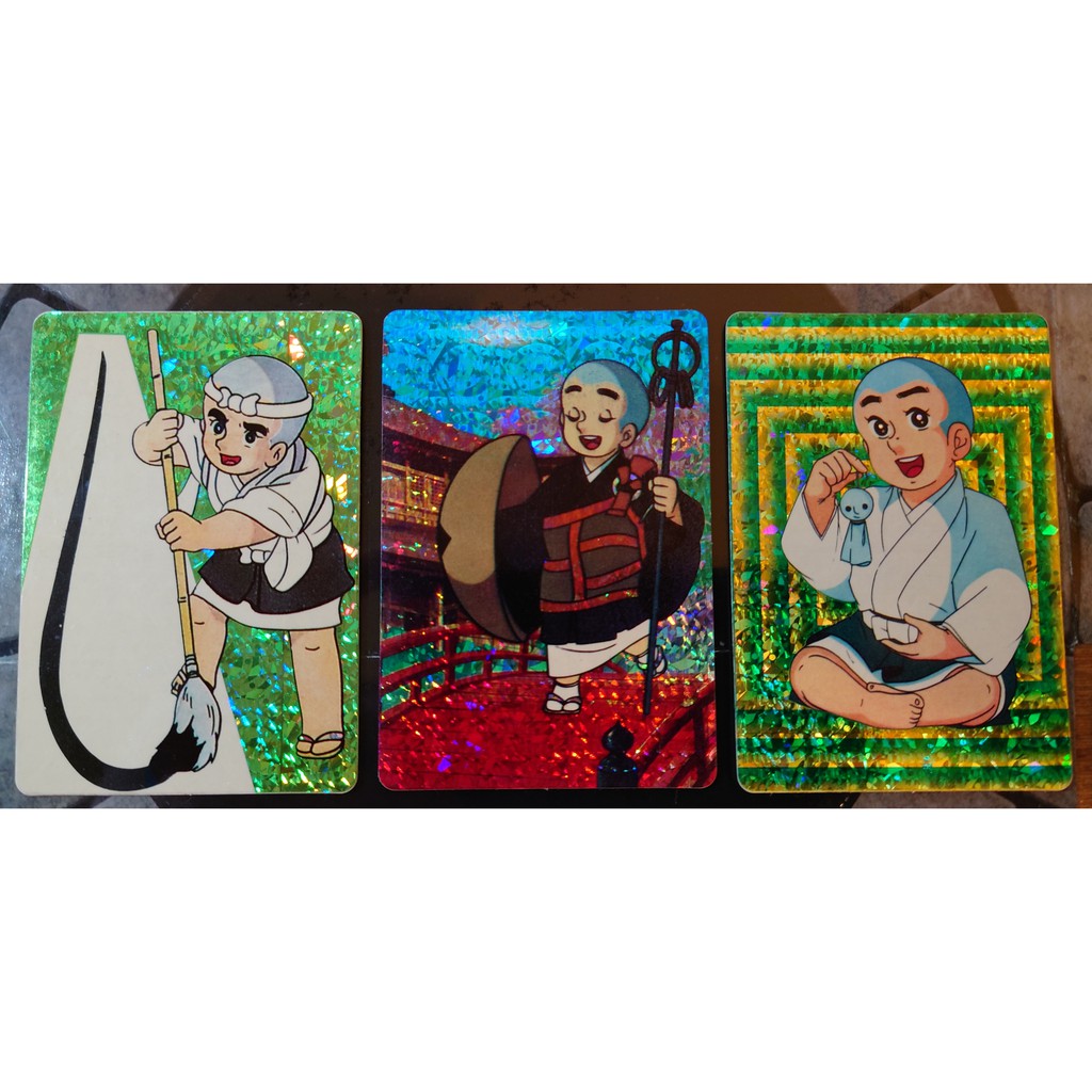 一休和尚いっきゅうさん一休さん閃卡3張雷射卡復古收藏收藏卡 蝦皮購物