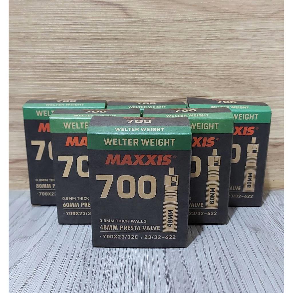 【單車元素】全新 MAXXIS 瑪吉斯 內胎 700x23/32C 法嘴 可拆式氣嘴 盒裝 48/60/80mm