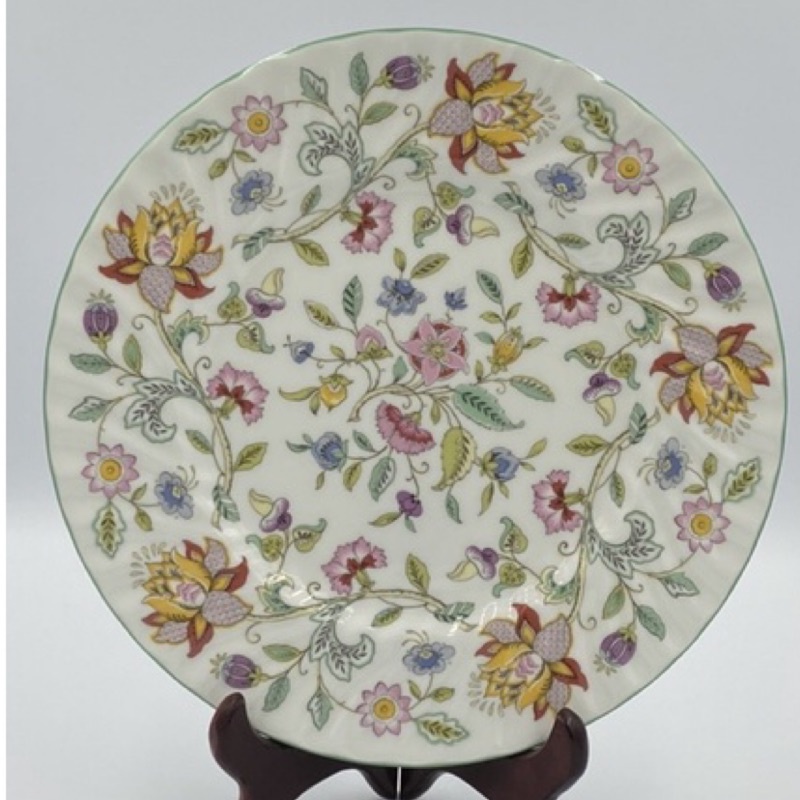 英國Minton 明頓Hoddon hall哈頓大廳ㄧ級品骨瓷花卉盤（8439-4-8-11）