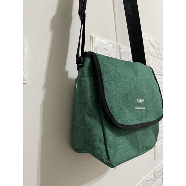 anello 日本🇯🇵帆布斜背包/側背包 可調整背帶綠色💚💚💚全新便宜出清！