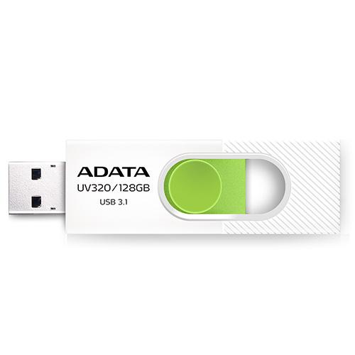 ADATA威剛  USB3.1 隨身碟-UV320-128GB(白綠)【愛買】