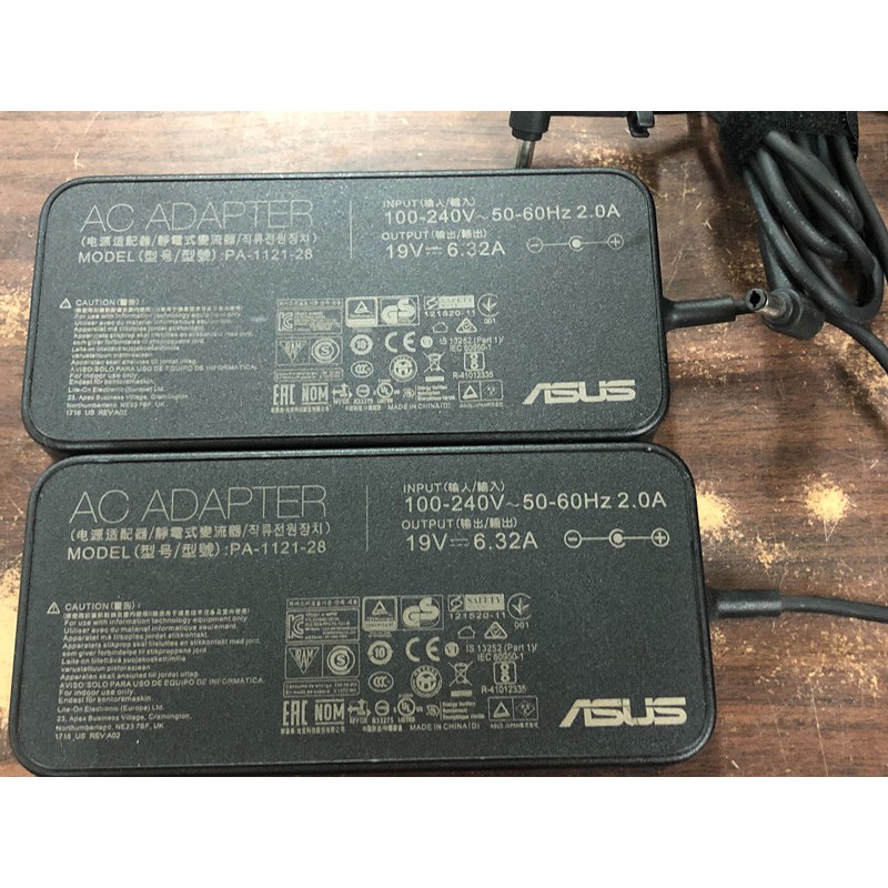 二手良品原廠 Asus 華碩 PA-1121-28 19V 6.32A 120W 不帶針圓形接口5.5 x 2.5mm