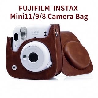 Fujifilm 富士 拍立得Instax Mini 11 / 9 / 8 相機包 棕色復古單肩包 相機保護套 皮套