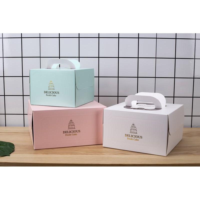 【烘焙】生日蛋糕包裝盒 蛋糕盒 附加白色底托 4吋 6吋 8吋